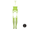 Ouch! Glow Ensemble Bustier Dos nu et Porte-Jarretelles 2 Pièces Vert Fluo